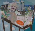 Untitled (from the series #Die Welt von gestern), 2024, 80 x 90 cm, oil on linen