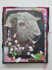 portret of a Herdwick ram, 2026, 50 x 40 cm, oil on linen/wool
